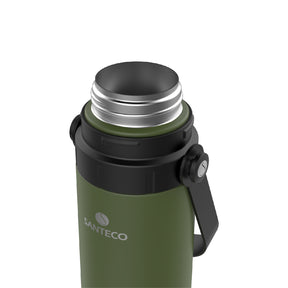 SANTECO Kafe Multi-purpose Bottle With Coffee Dripper, 22 oz, Stainless Steel, Vacuum Insulated